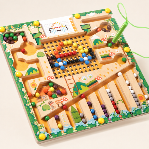 Montessori Magnetic Bead Maze Board