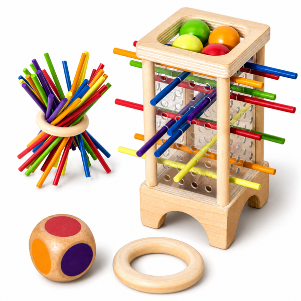 Montessori Wooden Stick Drop Game