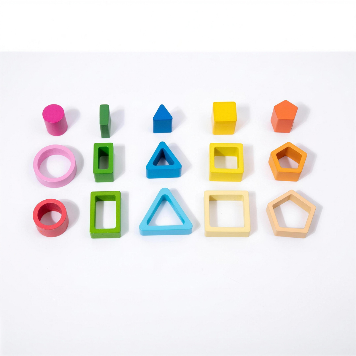 Montessori wooden sorting and stacking toy