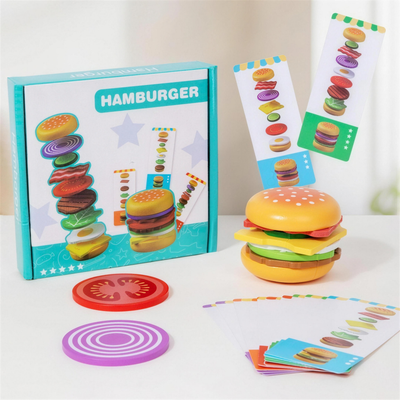 Montessori Wooden Hamburger Set