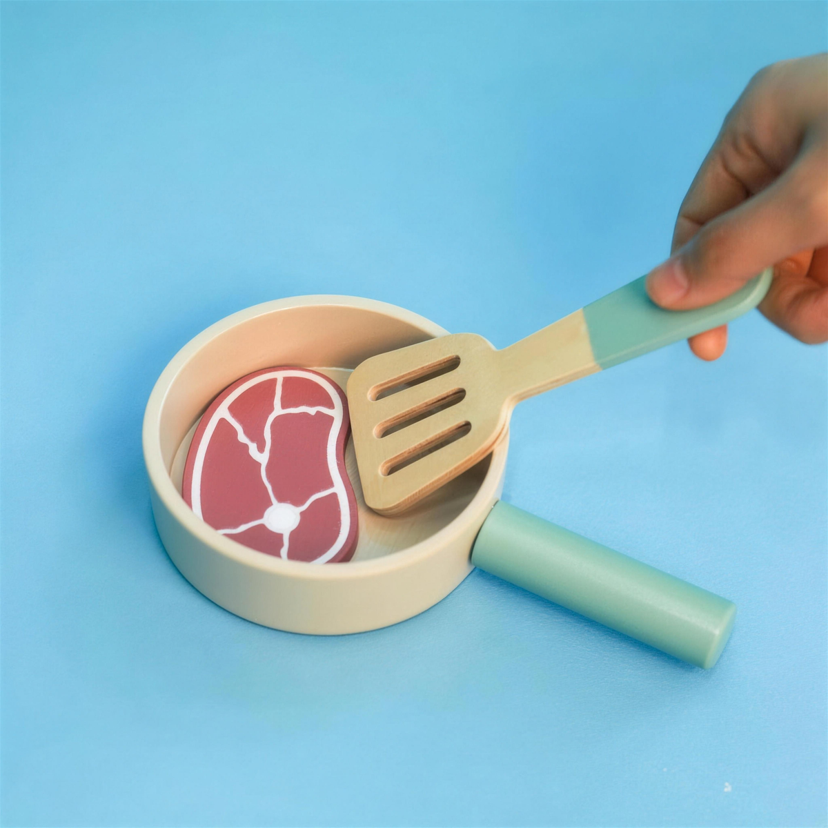 Wooden kitchen pretend play set