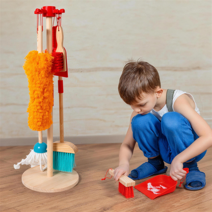 Montessori Wooden Broom & Mop Set