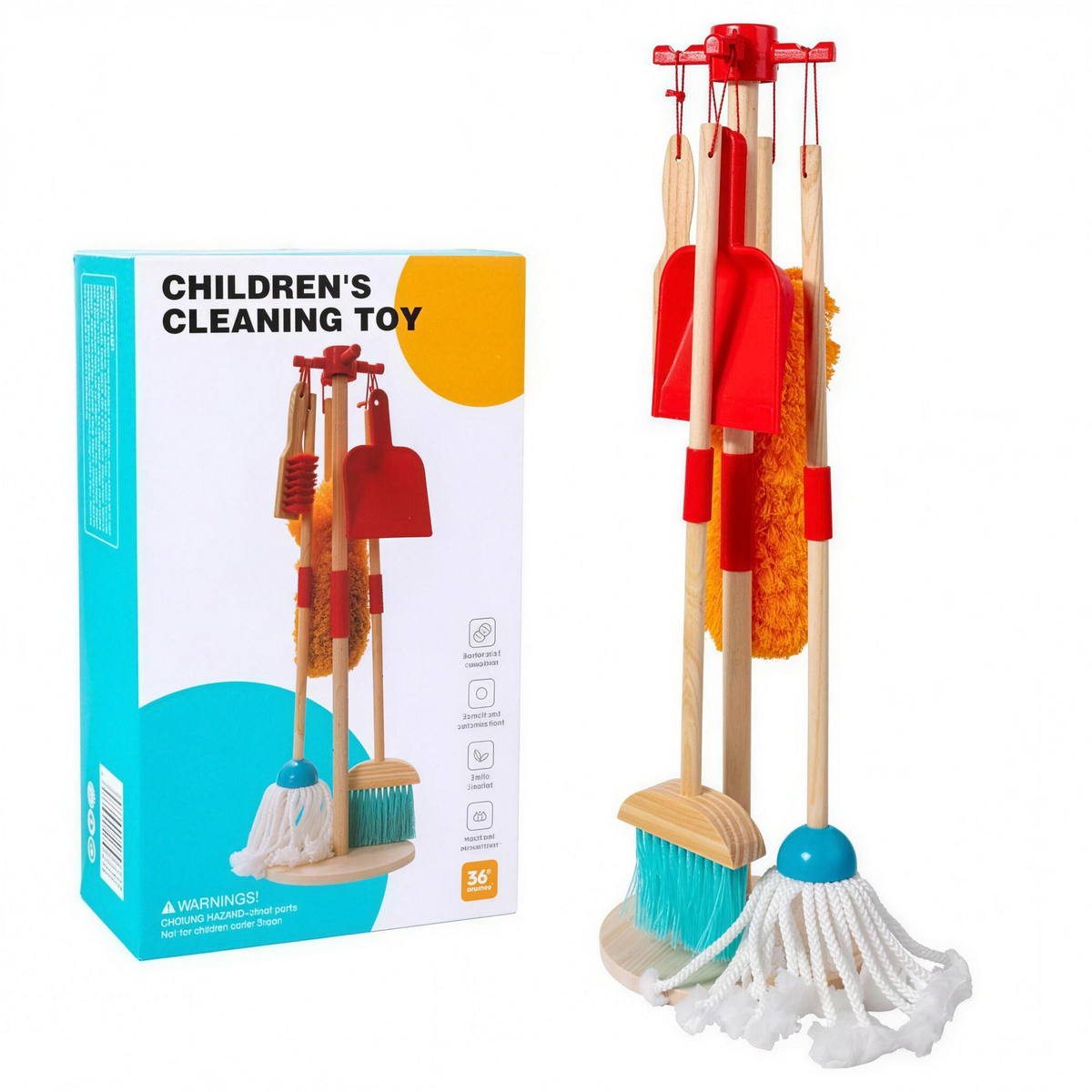 Montessori Wooden Broom & Mop Set