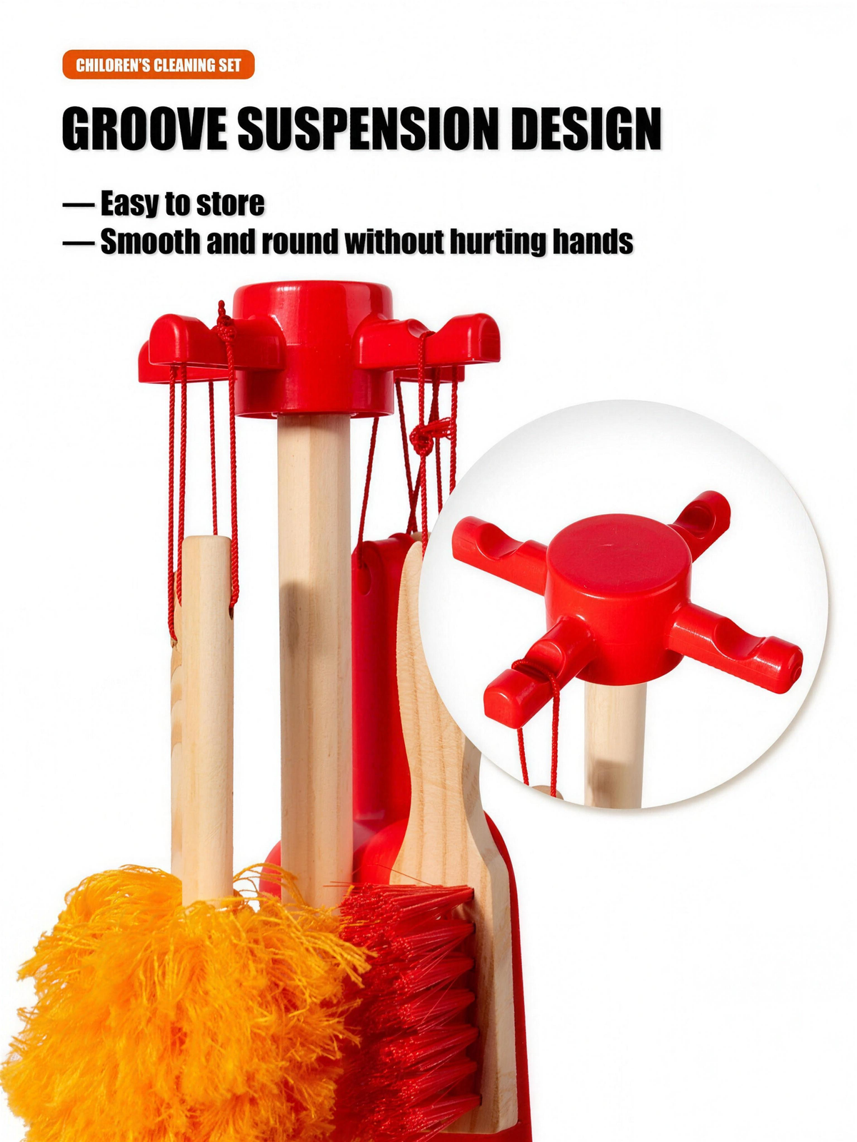 Montessori Wooden Broom & Mop Set
