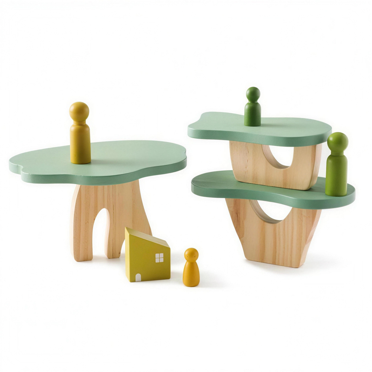 Montessori Wooden Forest Stacking Blocks