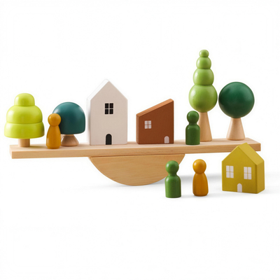 Montessori Wooden Forest Stacking Blocks