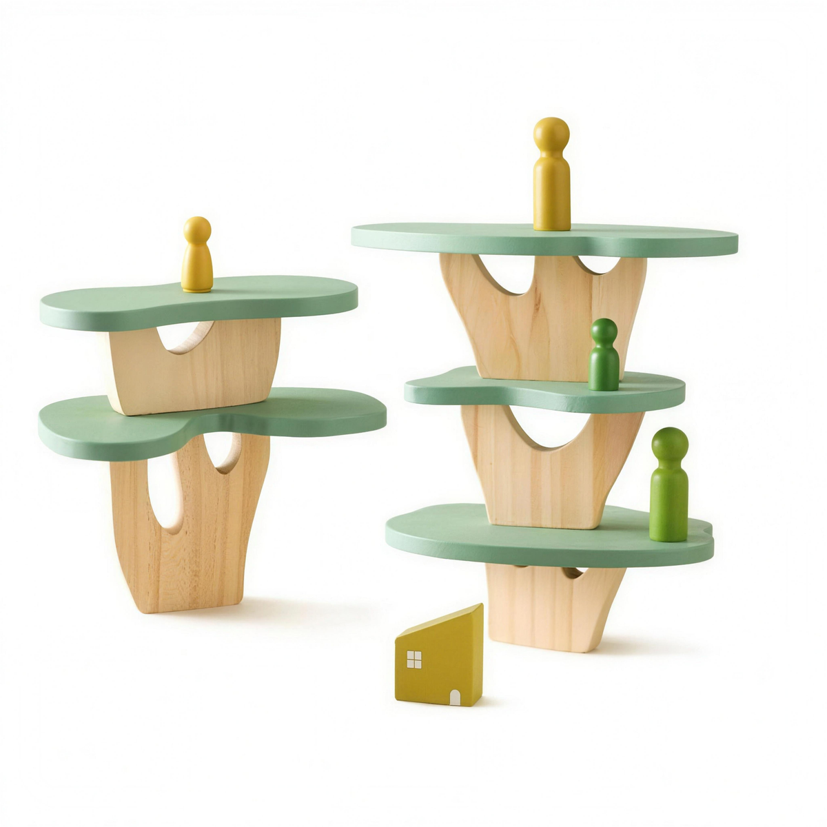 Montessori Wooden Forest Stacking Blocks