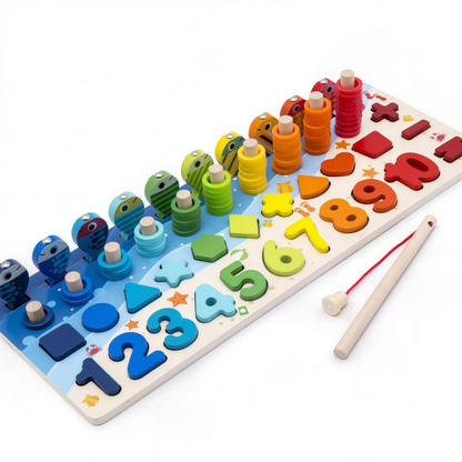 Montessori Wooden Math Fishing Board