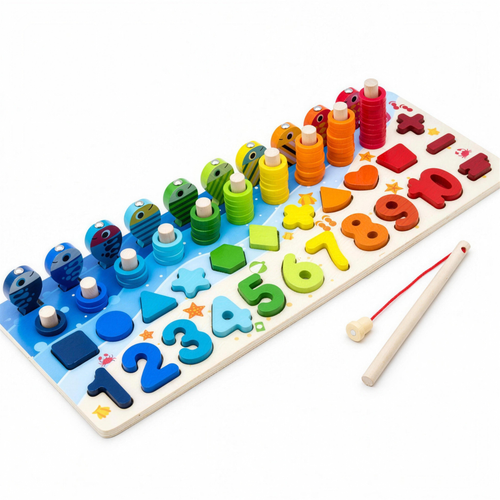 Montessori Wooden Math Fishing Board