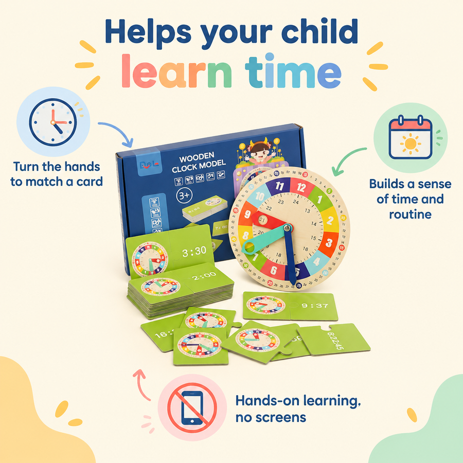 How the wooden clock helps your child learn time