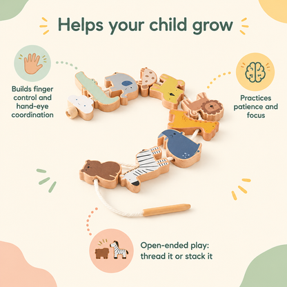 How the animal threading set helps your child grow