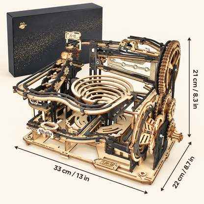 Style A hand crank marble run dimensions