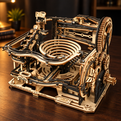 Wooden marble run model kit