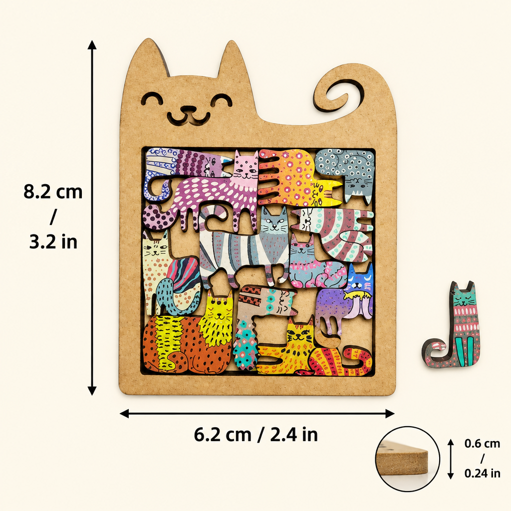 Cat puzzle dimensions