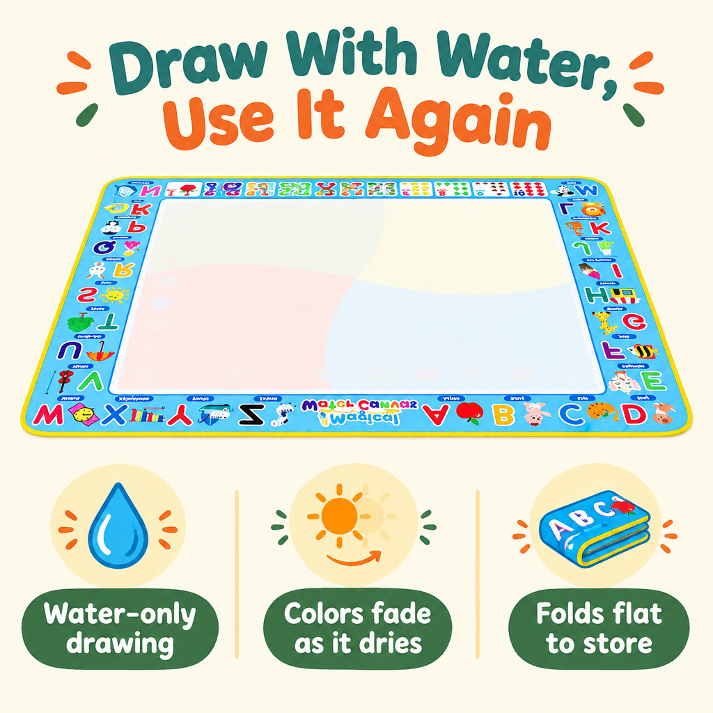 Draw with water infographic