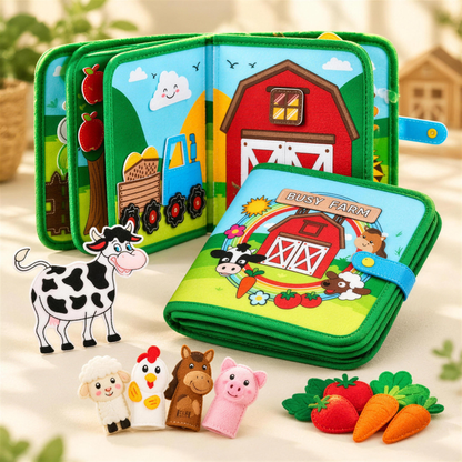 Felt farm animal busy book
