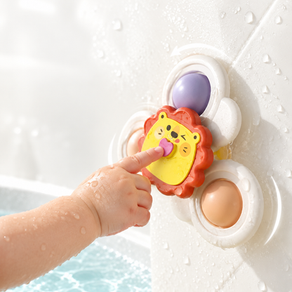 Suction spinner stuck to a bathtub wall
