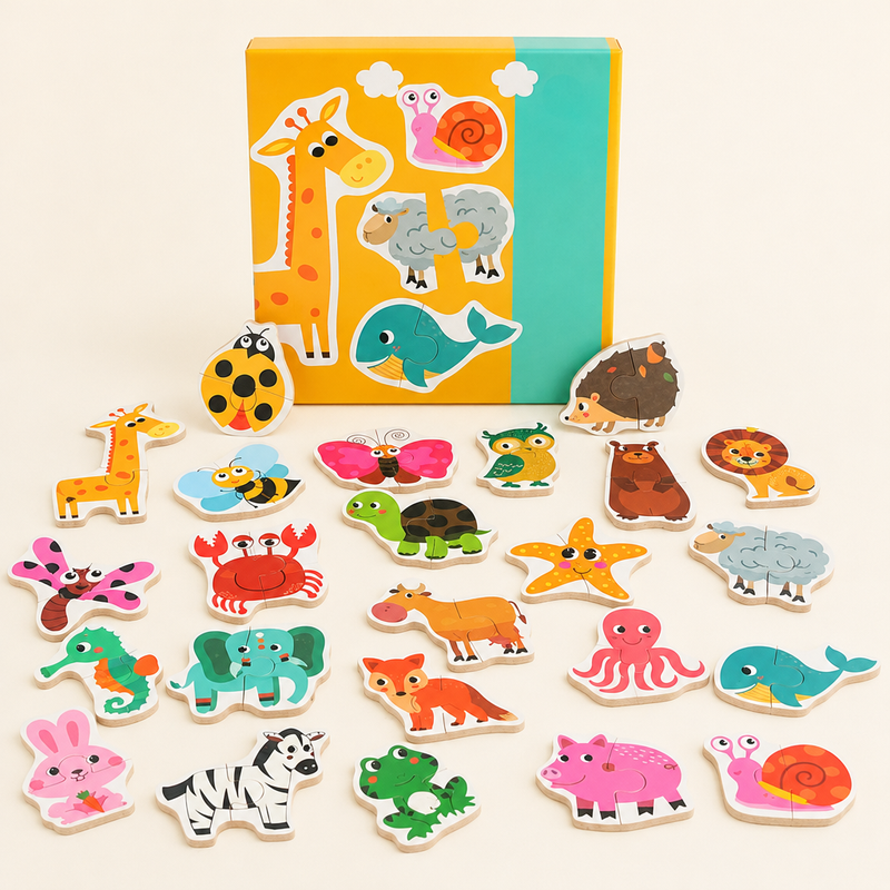 Animals wooden matching puzzle