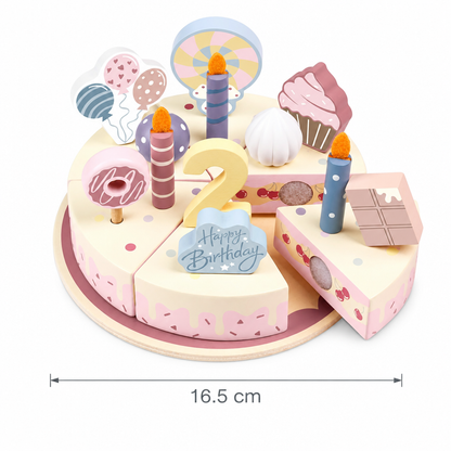 Birthday cake is 16.5 cm across