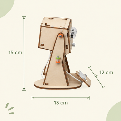 Robot size 15 x 13 x 12 cm
