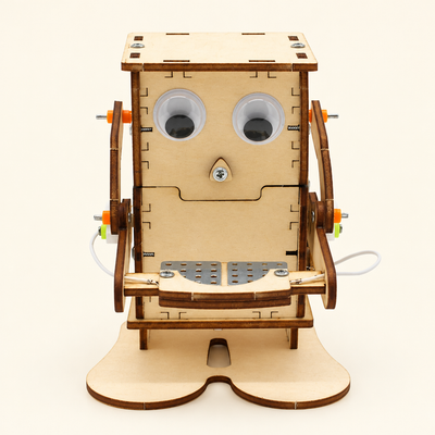 Montessori Wooden Coin-Eating Robot Kit