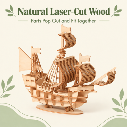 Natural laser-cut wood