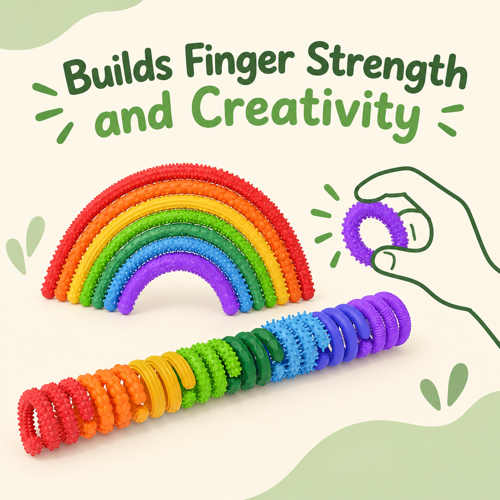 Skills the fidget sticks build infographic
