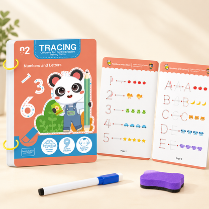 Reusable magic tracing workbook, Numbers and Letters cover