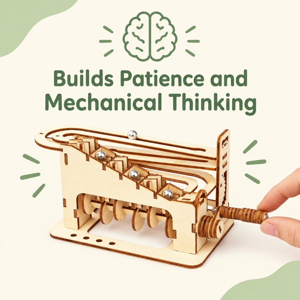 Skills the marble run builds infographic