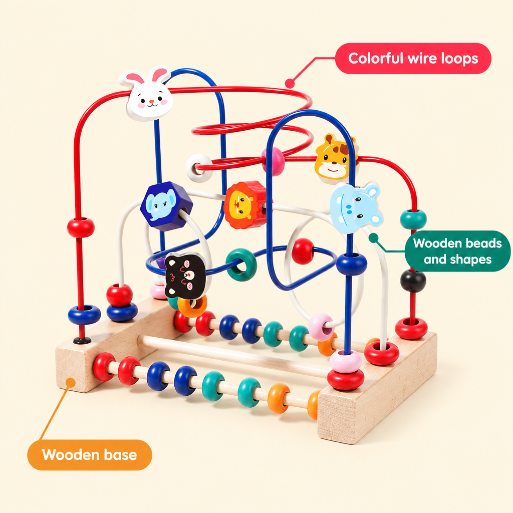 Bead maze material infographic