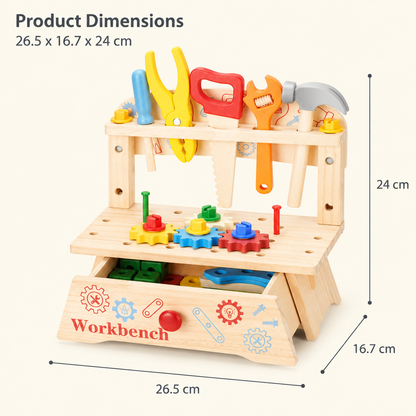 Wooden workbench toy dimensions