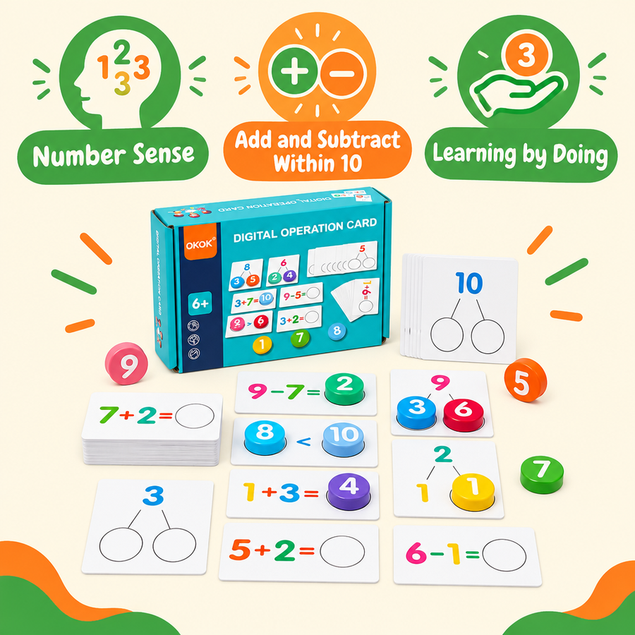 Skills built: number sense, add and subtract, learning by doing