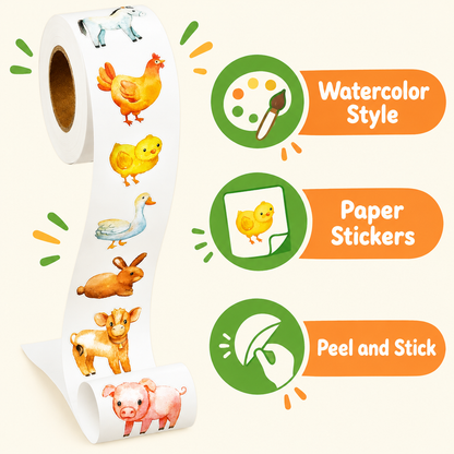 Watercolor style paper peel and stick stickers