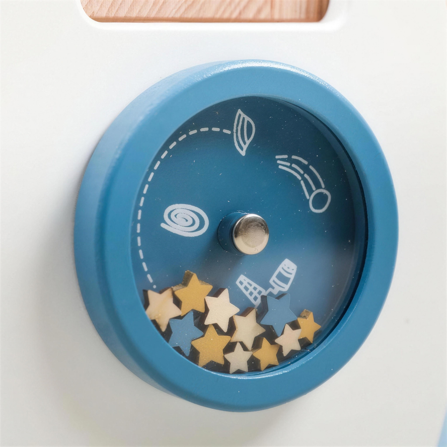 Wooden rocket shape sorter for toddlers