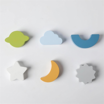 Wooden rocket shape sorter for toddlers