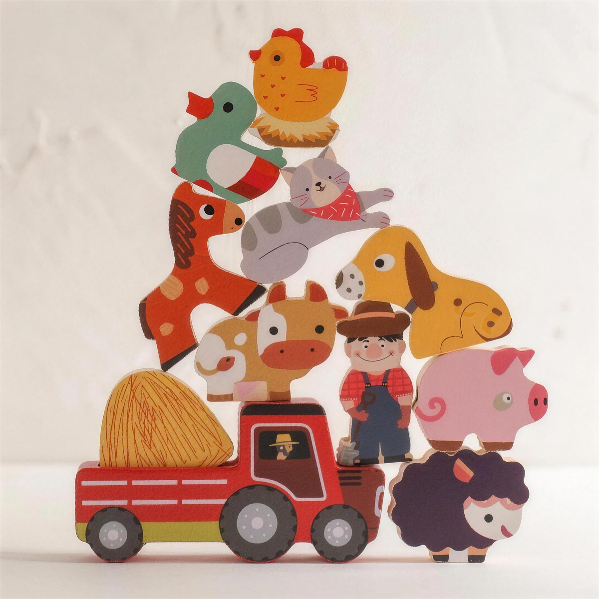 Wooden farm barn play set