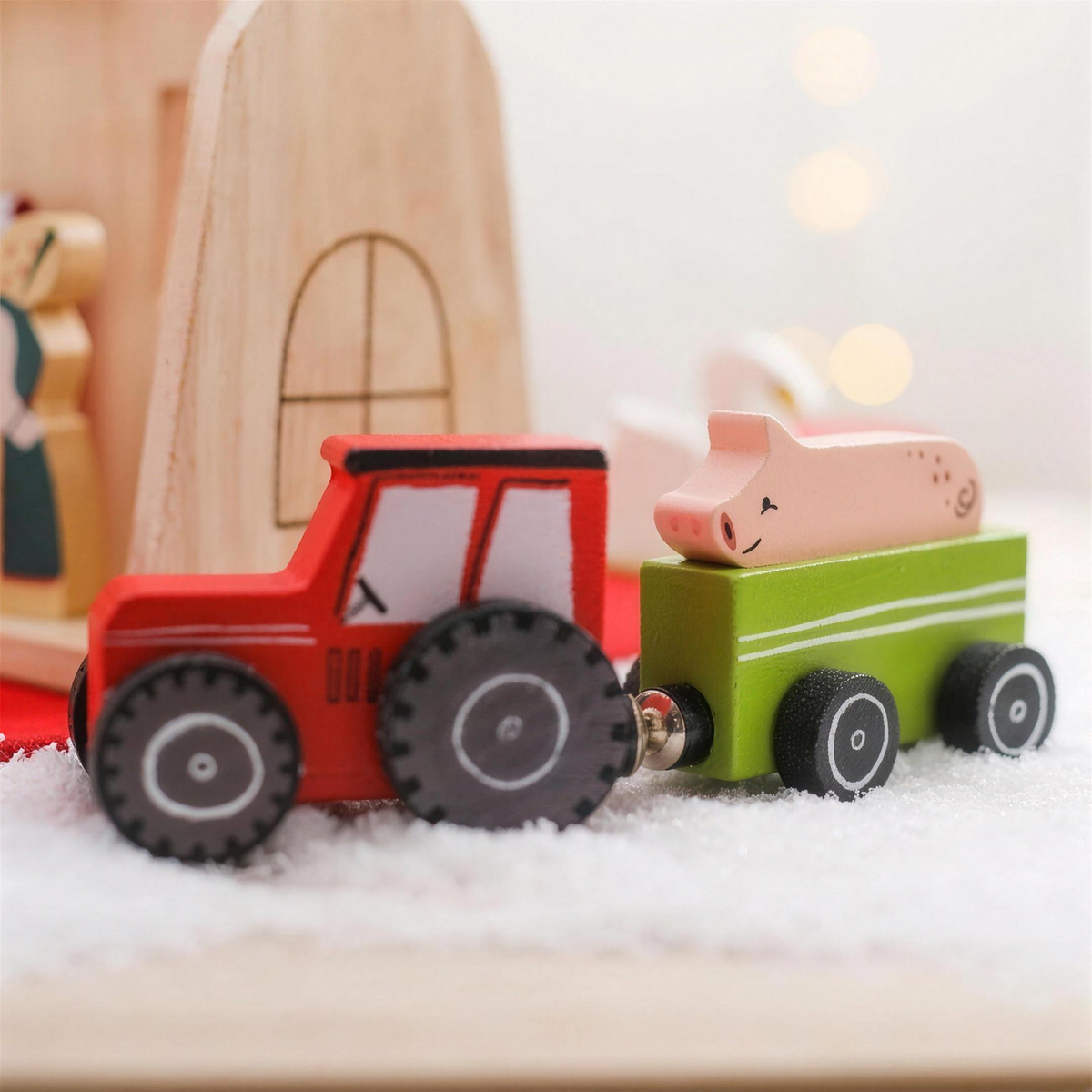 Wooden farm barn play set