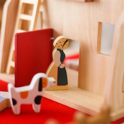 Wooden farm barn play set