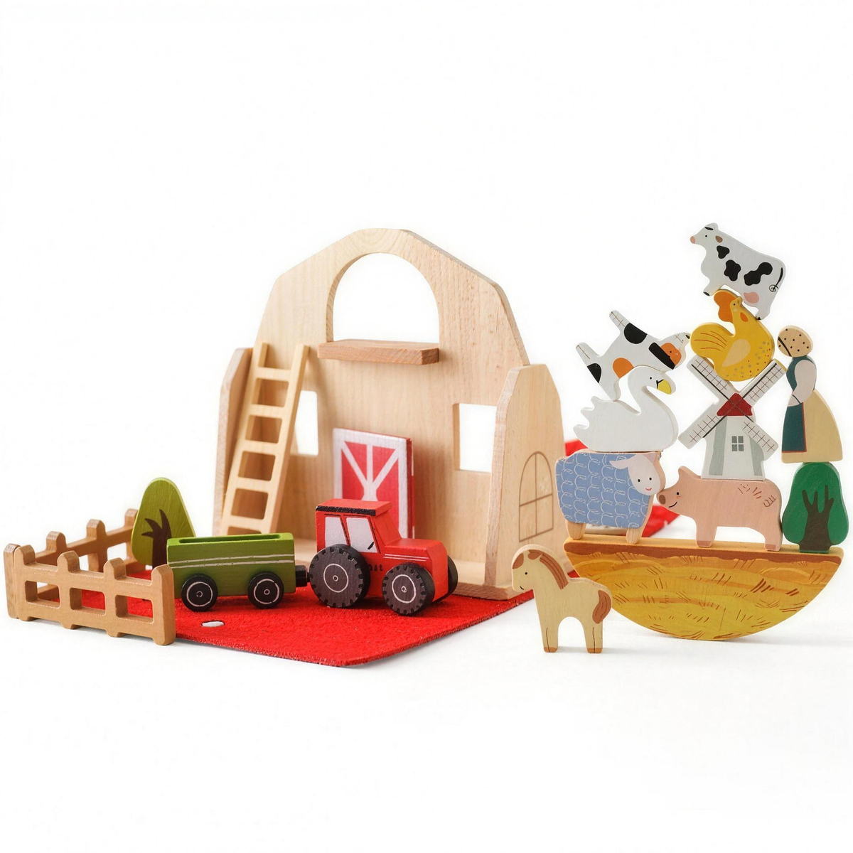 Natural barn set