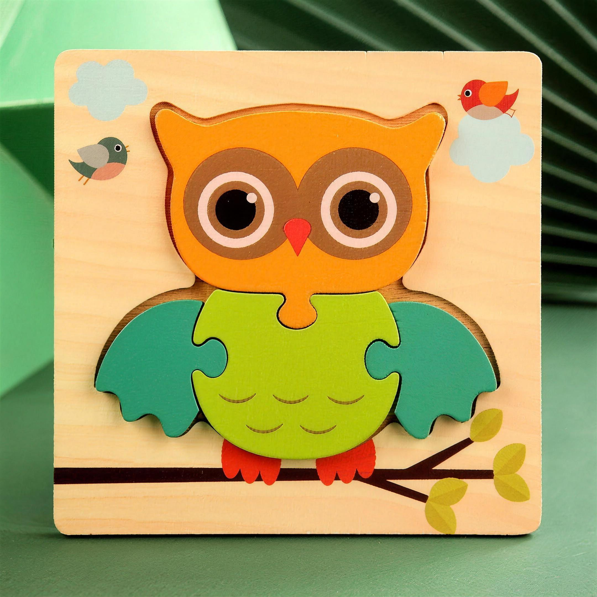 Montessori wooden animal shape puzzle