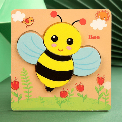 Montessori wooden animal shape puzzle