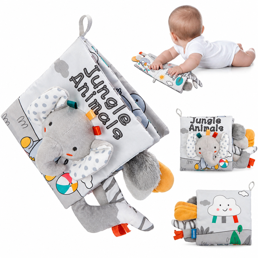Montessori Soft Cloth Touch Book