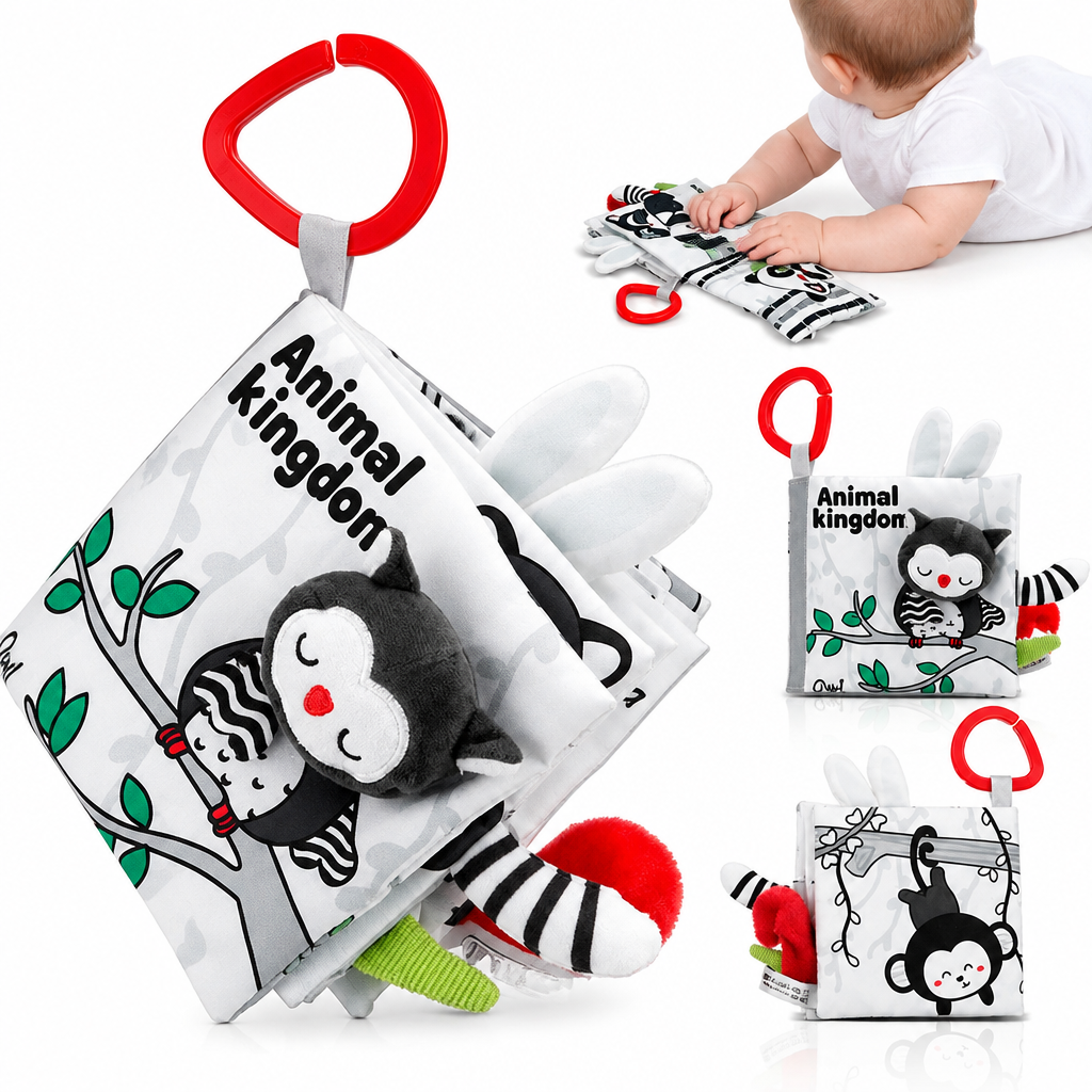 Montessori Soft Cloth Touch Book