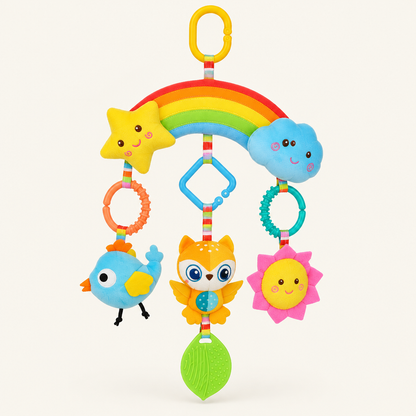 Montessori Plush Hanging Activity Toy, Rainbow