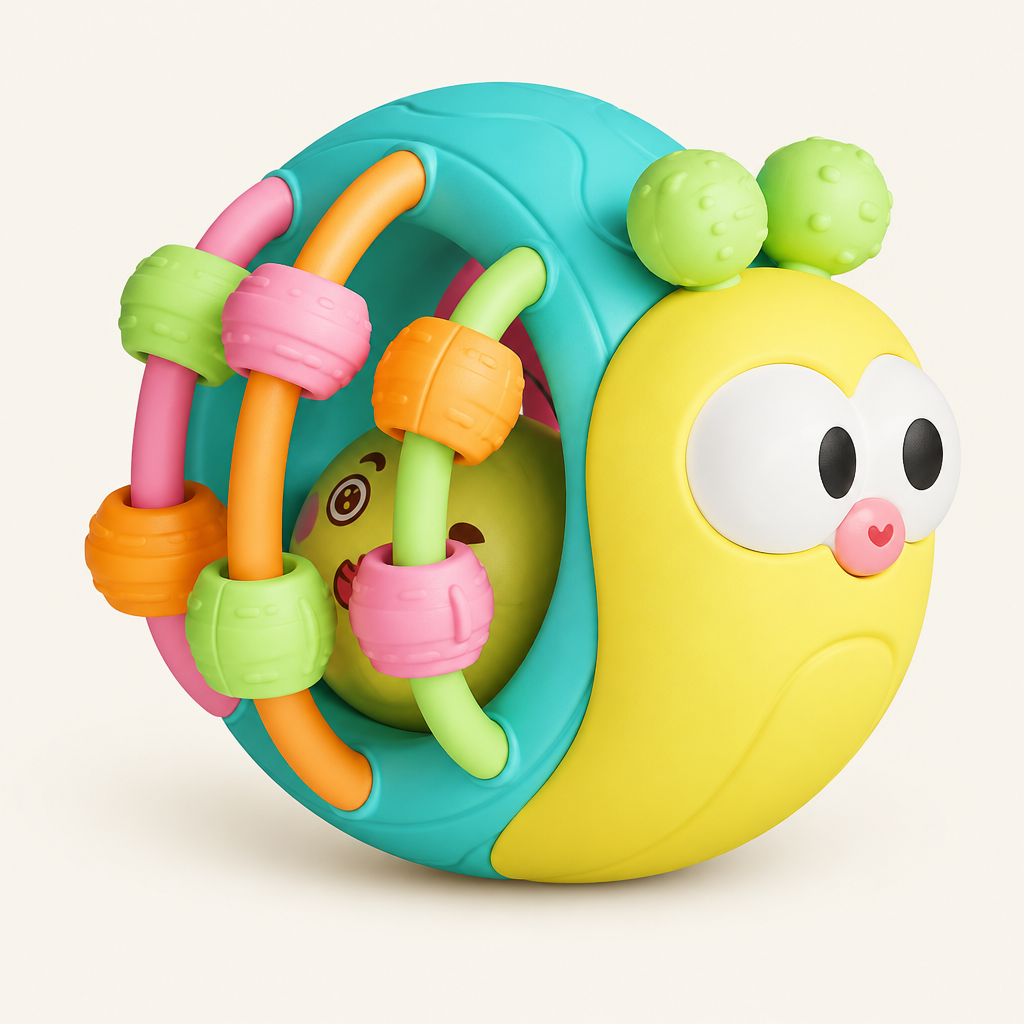 Montessori Animal Grasp Ball, Yellow Snail