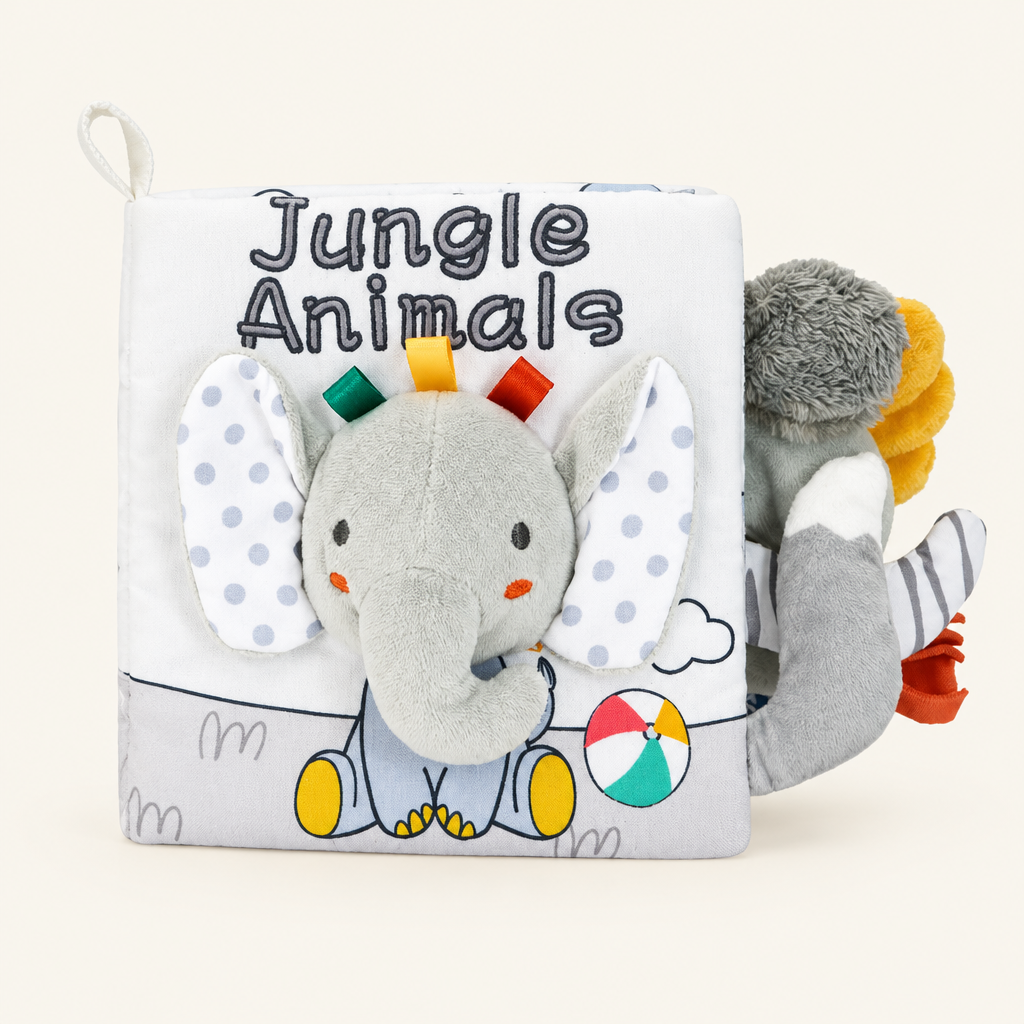 Montessori Soft Cloth Touch Book, Elephant
