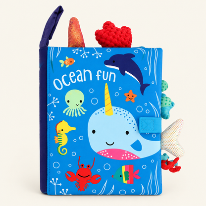Montessori Animal Tail Cloth Book, Whale