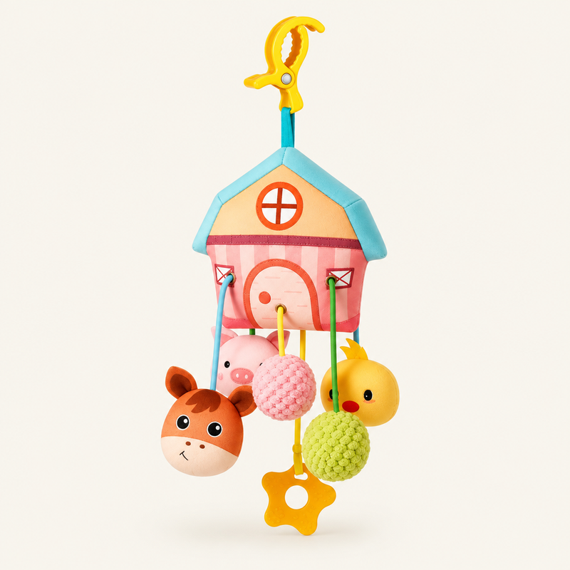 Montessori Animal Pull-String Toy, Farm