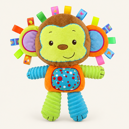Tag plush rattle, monkey