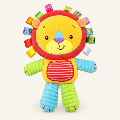 Tag plush rattle, lion